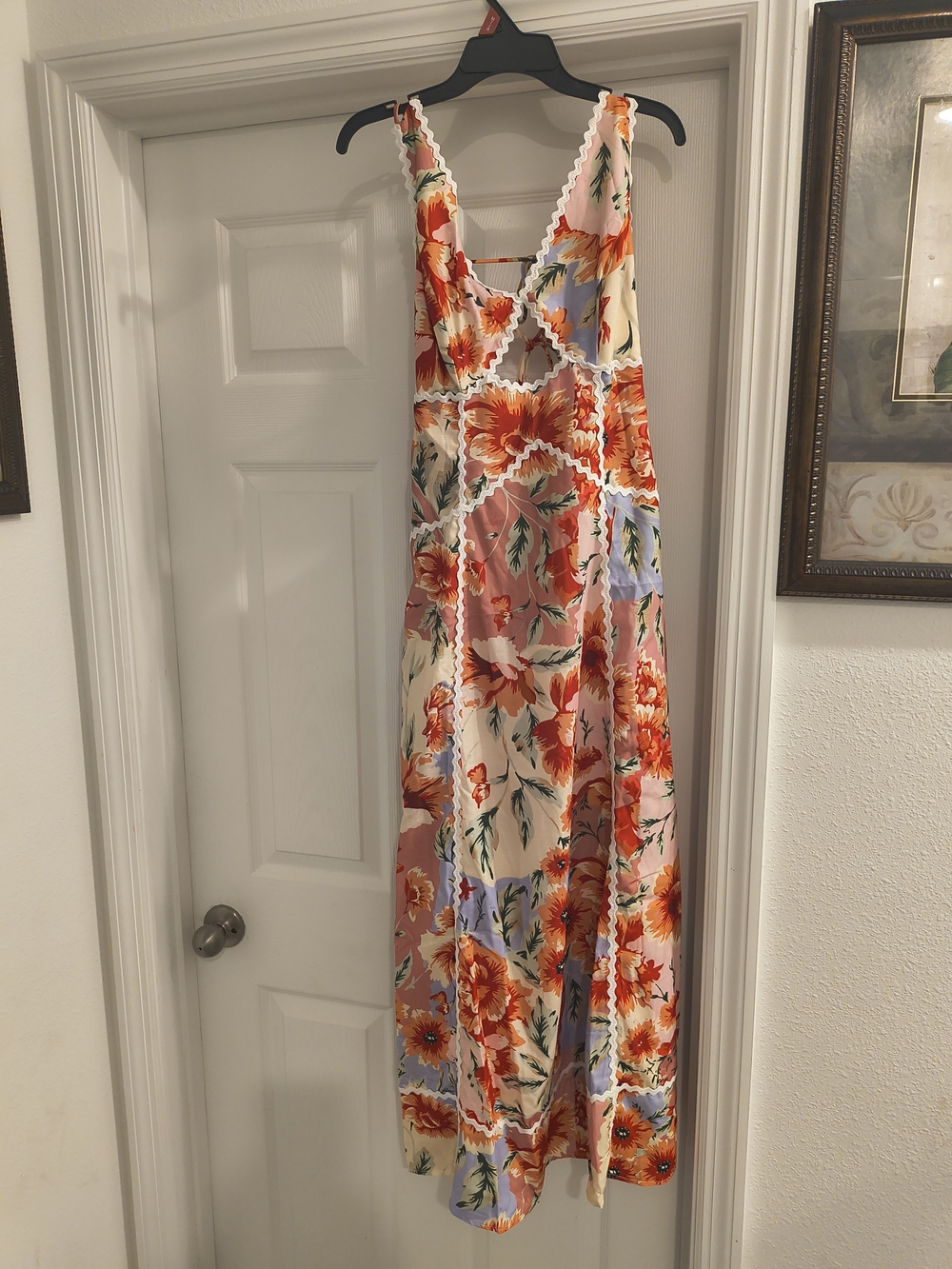 Sunset Floral Maxi Dress in Orange Bloom